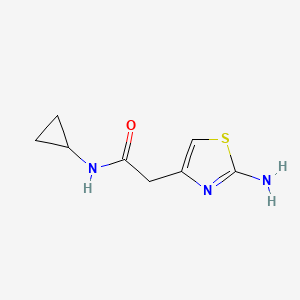 molecular formula C8H11N3OS B1519861 2-(2-氨基-1,3-噻唑-4-基)-N-环丙基乙酰胺 CAS No. 1019117-28-2