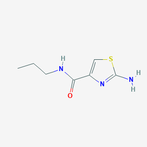 molecular formula C7H11N3OS B1519862 2-amino-N-propyl-1,3-thiazole-4-carboxamide CAS No. 948053-87-0