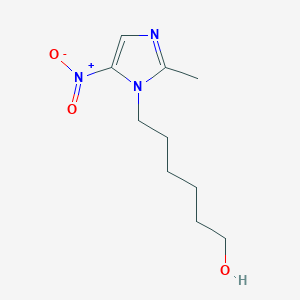 molecular formula C10H17N3O3 B15198625 6-(2-Methyl-5-nitro-1H-imidazol-1-yl)hexan-1-ol 