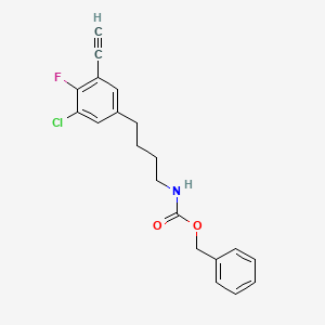 Benzyl (4-(3-chloro-5-ethynyl-4-fluorophenyl)butyl)carbamate