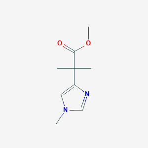 molecular formula C9H14N2O2 B15198669 Methyl 2-methyl-2-(1-methyl-1H-imidazol-4-yl)propanoate 