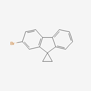 molecular formula C15H11Br B15198677 2'-Bromospiro[cyclopropane-1,9'-fluorene] 