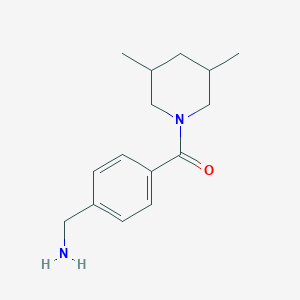 molecular formula C15H22N2O B15198714 1-[4-[(3,5-Dimethylpiperidin-1-yl)carbonyl]phenyl]methanamine 