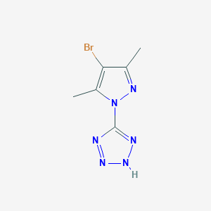 molecular formula C6H7BrN6 B1519872 5-(4-bromo-3,5-dimethyl-1H-pyrazol-1-yl)-1H-tetrazole CAS No. 1020248-97-8