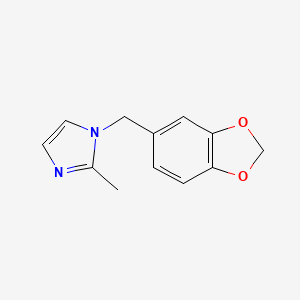 molecular formula C12H12N2O2 B15198721 1-(Benzo[d][1,3]dioxol-5-ylmethyl)-2-methyl-1H-imidazole 