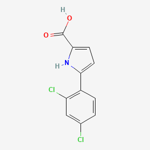 molecular formula C11H7Cl2NO2 B15198736 5-(2,4-dichlorophenyl)-1H-pyrrole-2-carboxylic acid 