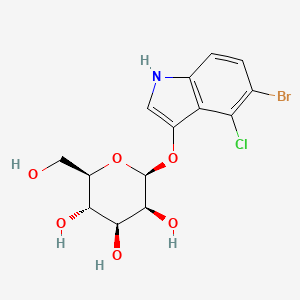 molecular formula C14H15BrClNO6 B1519875 (2S,3S,4S,5S,6R)-2-((5-溴-4-氯-1H-吲哚-3-基)氧基)-6-(羟甲基)四氢-2H-吡喃-3,4,5-三醇 CAS No. 129787-67-3