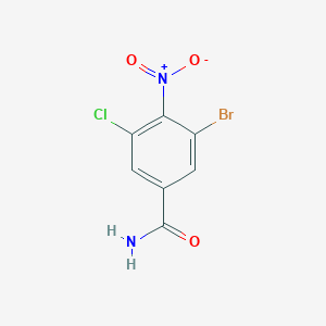 3-Bromo-5-chloro-4-nitrobenzamide