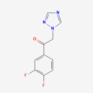 molecular formula C10H7F2N3O B15198791 1-(3,4-Difluoro-phenyl)-2-[1,2,4]triazol-1-yl-ethanone 