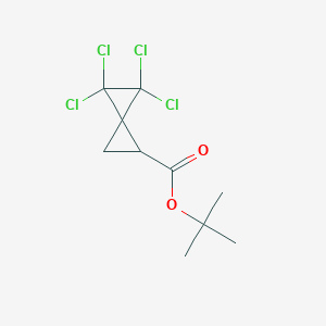 molecular formula C10H12Cl4O2 B1519883 Tert-butyl 4,4,5,5-tetrachlorospiro[2.2]pentane-1-carboxylate CAS No. 119060-44-5