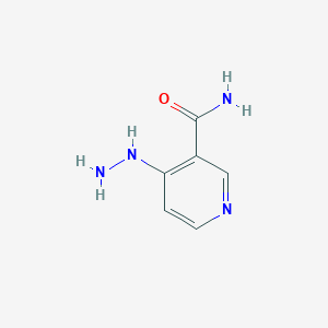 molecular formula C6H8N4O B15198832 4-Hydrazinylpyridine-3-carboxamide 