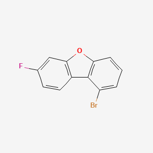 molecular formula C12H6BrFO B15198836 1-Bromo-7-fluoro-dibenzofuran 