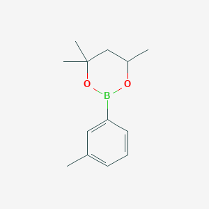 molecular formula C13H19BO2 B1519885 4,4,6-三甲基-2-(3-甲苯基)-1,3,2-二氧杂硼环烷 CAS No. 1310404-79-5