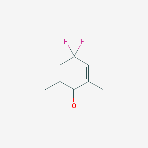 molecular formula C8H8F2O B15198851 4,4-Difluoro-2,6-Dimethyl-2,5-Cyclohexadien-1-One 