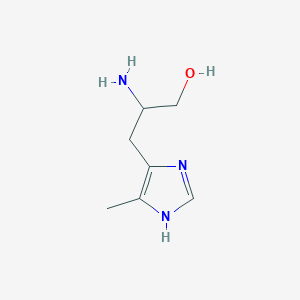 molecular formula C7H13N3O B15198889 2-amino-3-(5-methyl-1H-imidazol-4-yl)propan-1-ol 