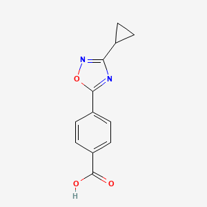 molecular formula C12H10N2O3 B1519890 4-(3-环丙基-1,2,4-噁二唑-5-基)苯甲酸 CAS No. 1165931-66-7