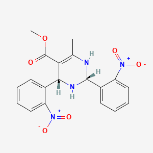 molecular formula C19H18N4O6 B15198928 (2R,4R)-rel-1,2,3,4-Tetrahydro-6-methyl-2,4-bis(2-nitrophenyl)-5-pyrimidinecarboxylic Acid Methyl Ester 