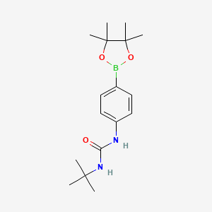 molecular formula C17H27BN2O3 B1519893 1-叔丁基-3-[4-(4,4,5,5-四甲基-1,3,2-二氧杂硼环-2-基)苯基]脲 CAS No. 874297-78-6