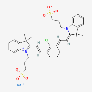 Sodium 3-(2-(2-(2-chloro-3-(2-(3,3-dimethyl-1-(3-sulfonatopropyl)-3H-indol-1-ium-2-yl)vinyl)cyclohex-2-en-1-ylidene)ethylidene)-3,3-dimethylindolin-1-yl)propane-1-sulfonate