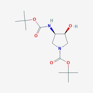 tert-Butyl (3R,4S)-3-((tert-butoxycarbonyl)amino)-4-hydroxypyrrolidine-1-carboxylate