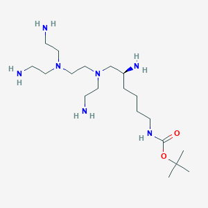 molecular formula C19H45N7O2 B15198952 (S)-tert-Butyl (5-amino-6-((2-aminoethyl)(2-(bis(2-aminoethyl)amino)ethyl)amino)hexyl)carbamate 