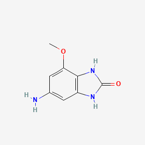 molecular formula C8H9N3O2 B15198974 6-Amino-4-methoxy-1H-benzo[d]imidazol-2-ol 