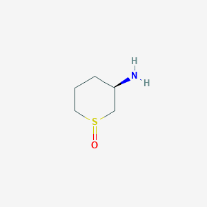 molecular formula C5H11NOS B15199005 Trans-3-Aminotetrahydro-2h-thiopyran1-oxide 