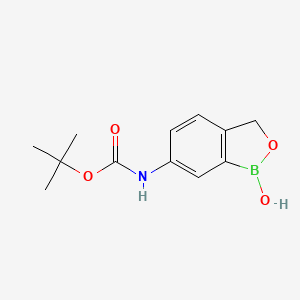 molecular formula C12H16BNO4 B1519902 6-(Boc-amino)-1-hydroxy-2,1-benzoxaborolane CAS No. 850568-79-5