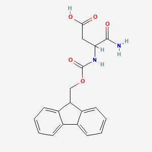 molecular formula C19H18N2O5 B15199020 Fmoc-IsoAsn-OH 