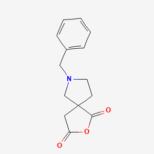 molecular formula C14H15NO3 B15199053 7-Benzyl-2-oxa-7-azaspiro[4.4]nonane-1,3-dione 