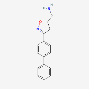 (3-([1,1'-Biphenyl]-4-yl)-4,5-dihydroisoxazol-5-yl)methanamine