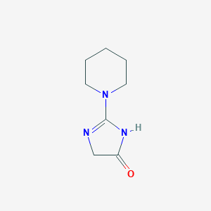 molecular formula C8H13N3O B15199068 2-(Piperidin-1-yl)-1H-imidazol-4(5H)-one 