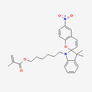 molecular formula C28H32N2O5 B15199084 6-(3',3'-Dimethyl-6-nitrospiro[chromene-2,2'-indolin]-1'-yl)hexyl methacrylate 