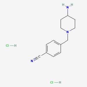 molecular formula C13H19Cl2N3 B1519909 4-[(4-氨基哌啶-1-基)甲基]苯甲腈二盐酸盐 CAS No. 1158365-82-2