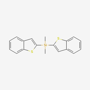 molecular formula C18H16S2Si B15199092 Bis(benzo[b]thiophen-2-yl)dimethylsilane CAS No. 124052-10-4