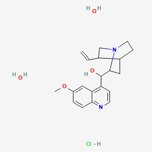 (5-Ethenyl-1-azabicyclo[2.2.2]octan-2-yl)-(6-methoxyquinolin-4-yl)methanol;dihydrate;hydrochloride