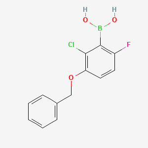 molecular formula C13H11BClFO3 B1519914 3-苄氧基-2-氯-6-氟苯硼酸 CAS No. 957062-67-8