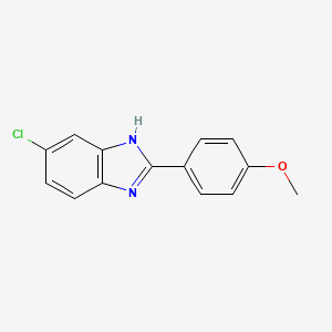 molecular formula C14H11ClN2O B15199151 5-chloro-2-(4-methoxyphenyl)-1H-benzimidazole 