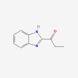 molecular formula C10H10N2O B15199165 1-(1H-Benzo[d]imidazol-2-yl)propan-1-one 