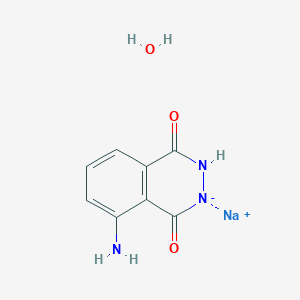 molecular formula C8H8N3NaO3 B1519917 Sodium 8-amino-1,4-dioxo-1,2,3,4-tetrahydrophthalazin-2-ide hydrate CAS No. 206658-90-4