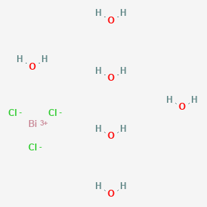 molecular formula BiCl3H12O6 B15199174 Bismuth(III) chloride hexahydrate 