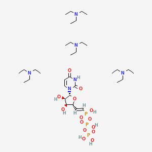 Diphosphoric ((E)-2-((2R,3S,4R,5R)-5-(2,4-dioxo-3,4-dihydropyrimidin-1(2H)-yl)-3,4-dihydroxytetrahydrofuran-2-yl)vinyl)phosphonic anhydride tetraN,N-diethylethanamine