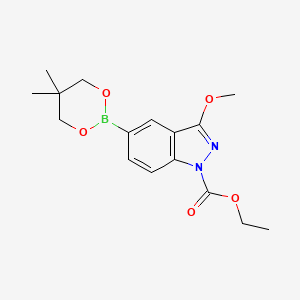 Ethyl 5-(5,5-dimethyl-1,3,2-dioxaborinan-2-yl)-3-methoxy-1H-indazole-1-carboxylate