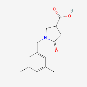 1-[(3,5-Dimethylphenyl)methyl]-5-oxopyrrolidine-3-carboxylic acid