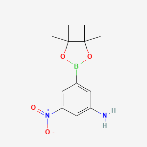 3-Nitro-5-(4,4,5,5-tetramethyl-1,3,2-dioxaborolan-2-yl)aniline