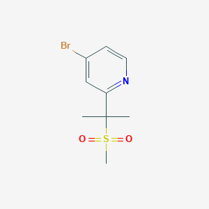 molecular formula C9H12BrNO2S B15199278 4-Bromo-2-(2-(methylsulfonyl)propan-2-yl)pyridine 