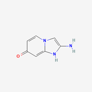 molecular formula C7H7N3O B15199287 2-Aminoimidazo[1,2-a]pyridin-7-ol 