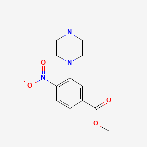 molecular formula C13H17N3O4 B15199302 Methyl 3-(4-methylpiperazin-1-yl)-4-nitrobenzoate 