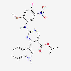 Isopropyl 2-((4-fluoro-2-methoxy-5-nitrophenyl)amino)-4-(1-methyl-1H-indol-3-yl)pyrimidine-5-carboxylate