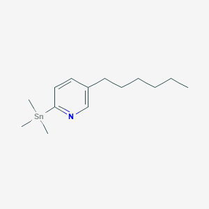 5-Hexyl-2-(trimethylstannyl)pyridine